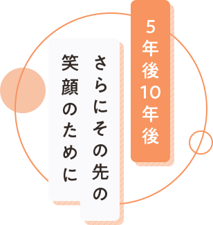 5年後10年後さらにその先の笑顔のために